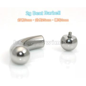 bent barbell 2G (6 x 25mm) - 1 (thumb)