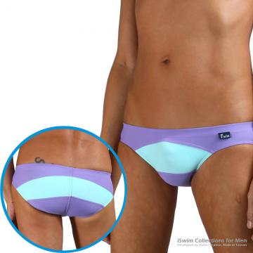 sports swim briefs in grid colors