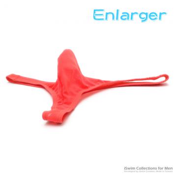 enlargement pouch thong in bikini mesh