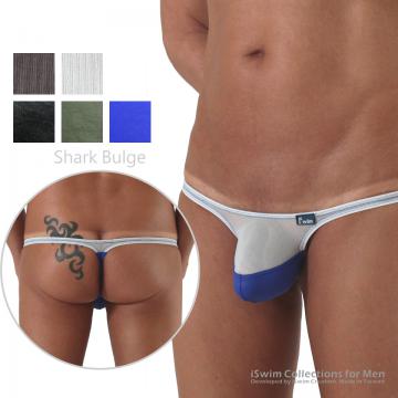 Shark bulge mesh thong in match color (Y-back) - 0 (thumb)