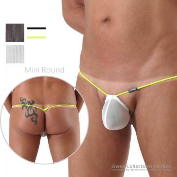 TOP 7 - Mini round pouch one-string g-string (mesh) ()